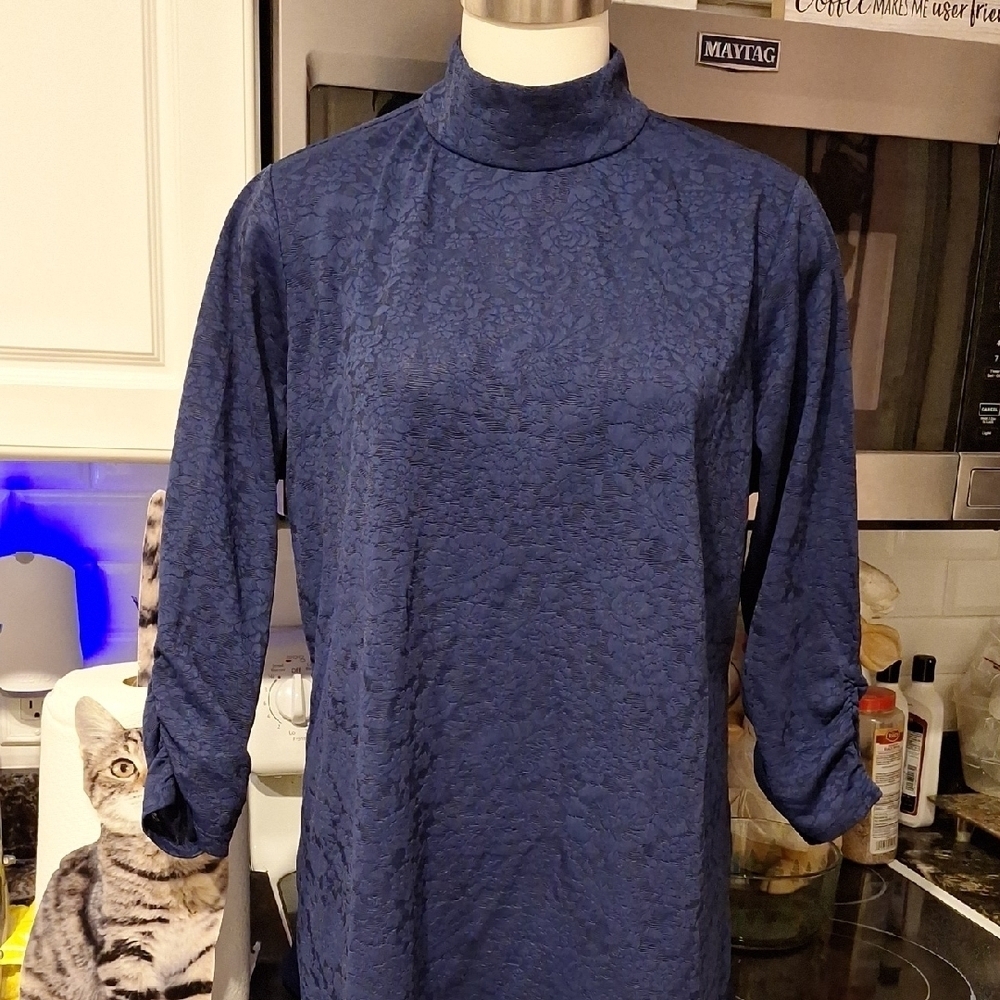 r Susan Graver Stretch 3/4 Scrunch Sleeve Plus Size Top 1X